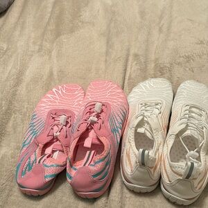 Coolest sneakers w/ the bend & ventilation for sweating. Both pair are size 8.5.